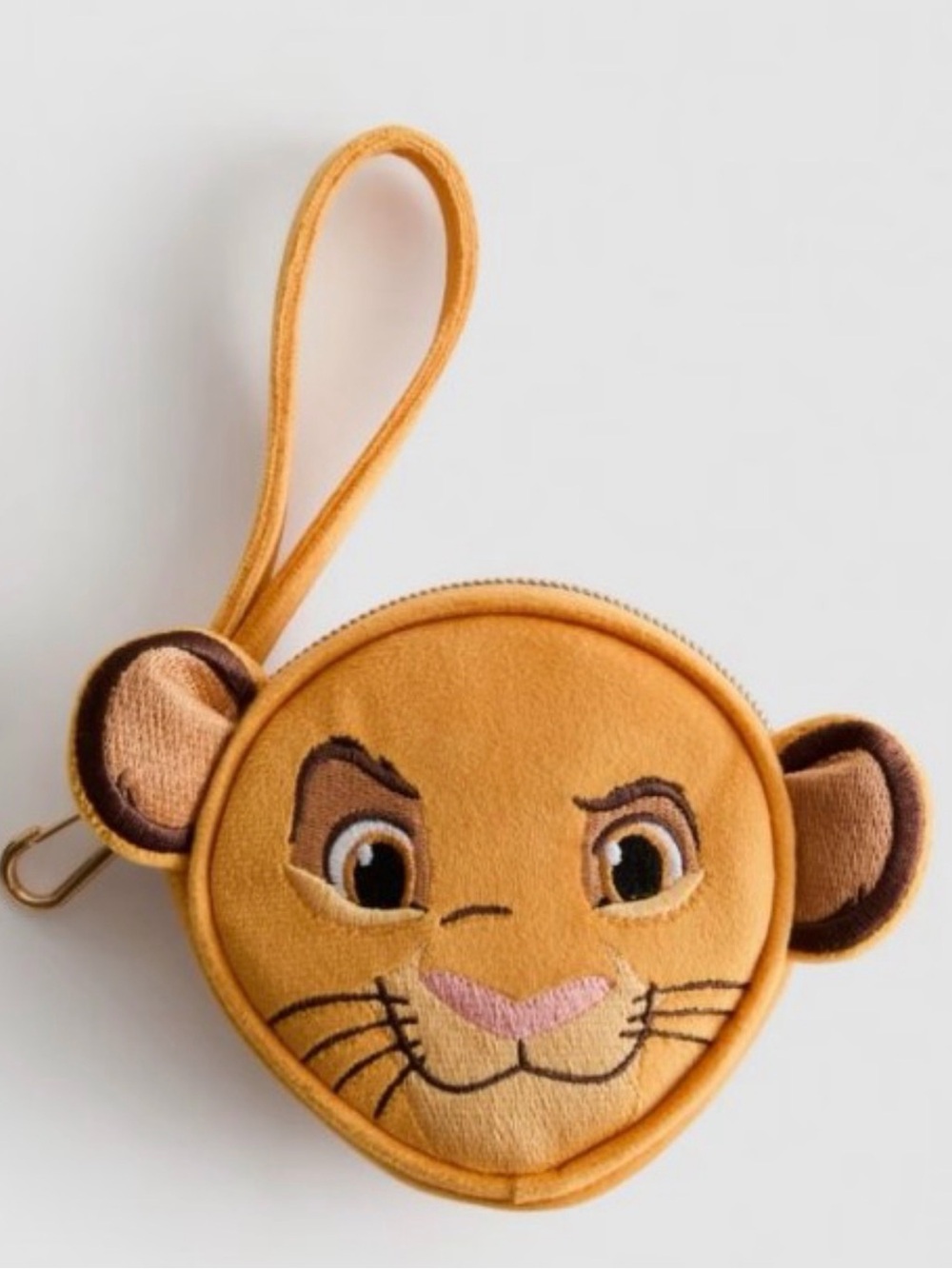 Tan Lion King Simba Face Kids Coin Purse with Strap